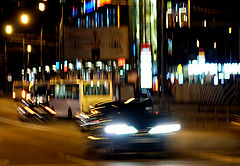 photo "ночь, улица, огни, машинки :)"
