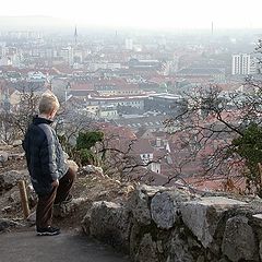 фото "A Boy Looking at the Roofs of Graz"