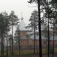 photo "Taiga church or misty morning"