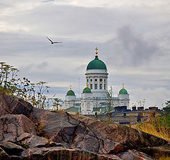 фото "про серое небо и белый храм"