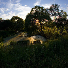 photo "Sunset on a small swamp ..."