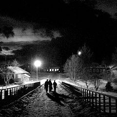 фото "Зимняя ночь в деревне"