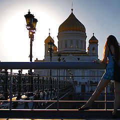 photo "The temple, the sun, light, girl ..."