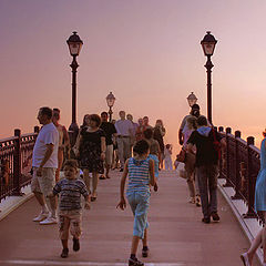 photo "Bridges and lights Caricyno hot evening."