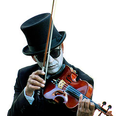 photo "violinist-mime"