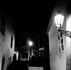 фото "Ночная лестница и фонари"
