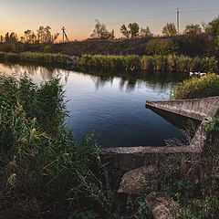 photo "Autumn evening on the pond"