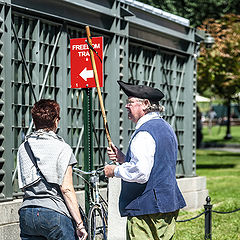 photo "Guide and Tourist on the Freedom Trail"