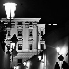 photo "Ночная улица и фигуры"