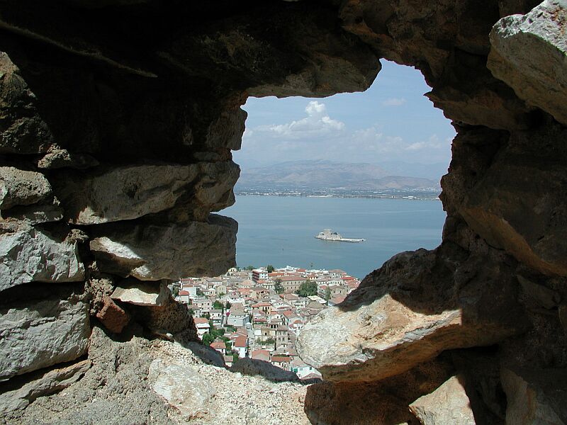 photo "A View From Napflion Fortress, Greece" tags: travel, architecture, landscape, Europe