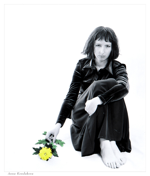 фото "Хризантема" метки: портрет, черно-белые, женщина