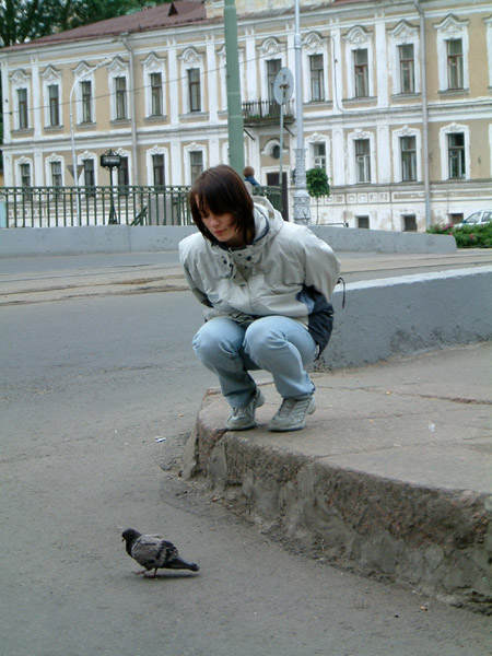 photo "People, birds" tags: genre, nature, wild animals