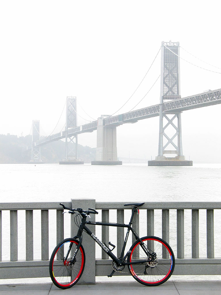 photo "My Bike & the Bridge" tags: architecture, misc., landscape, 