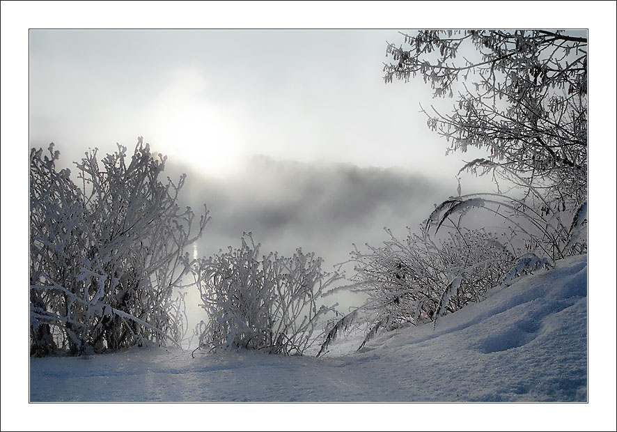 photo "Morning foggy..." tags: landscape, sunset, winter