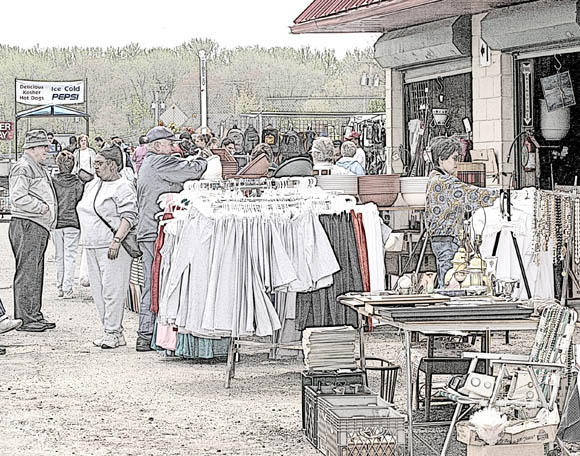 photo "Flee Market" tags: travel, montage, North America