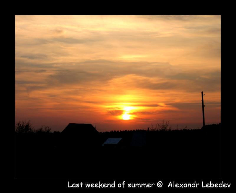 photo "Last weekend of summer" tags: landscape, clouds, sunset