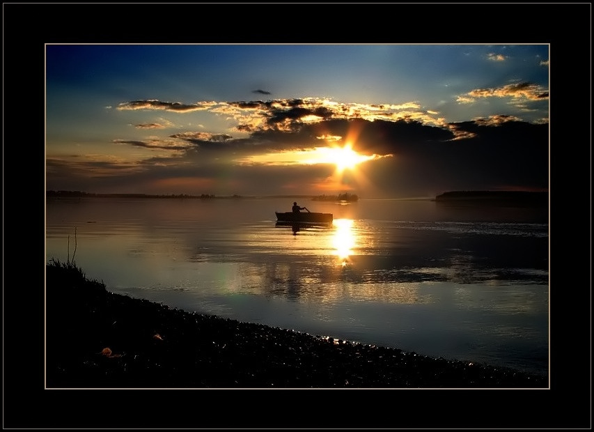 photo "Fisherman`s sunset" tags: landscape, sunset, water
