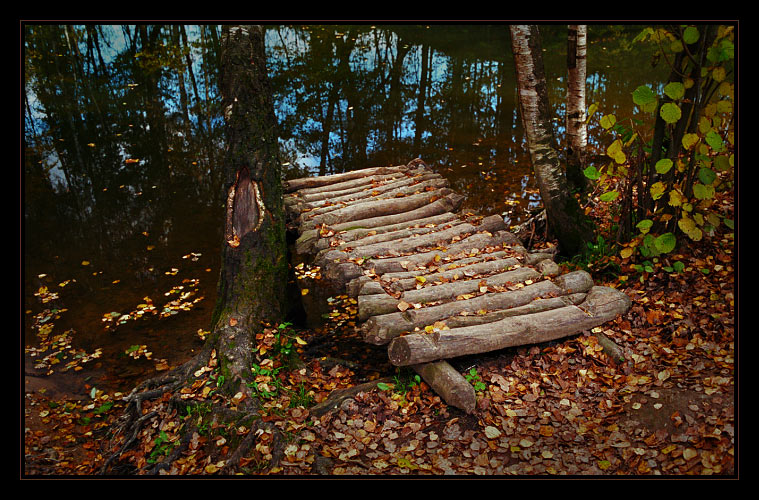 photo "Footbridge" tags: landscape, autumn, water