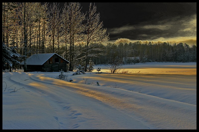 фото "Old barn" метки: пейзаж, зима