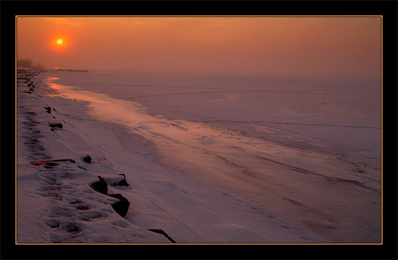 photo "Evening calm" tags: landscape, sunset, winter