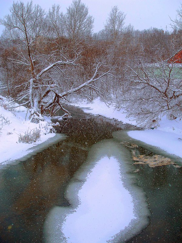 фото "Снегопад на реке" метки: пейзаж, вода, зима