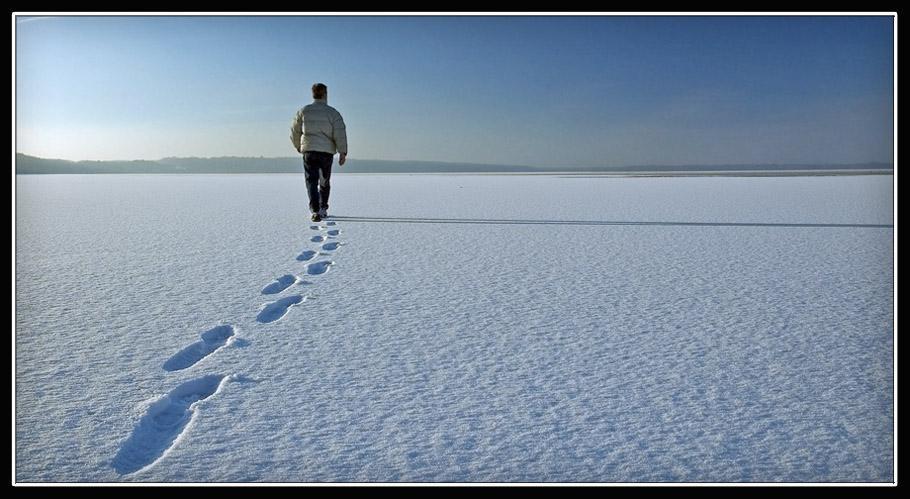 photo "Winter Walk" tags: landscape, portrait, man, winter