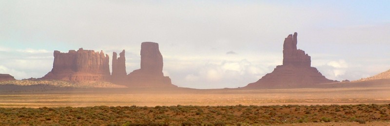 фото "Sand Storm in Monument Valley" метки: путешествия, пейзаж, Северная Америка, горы