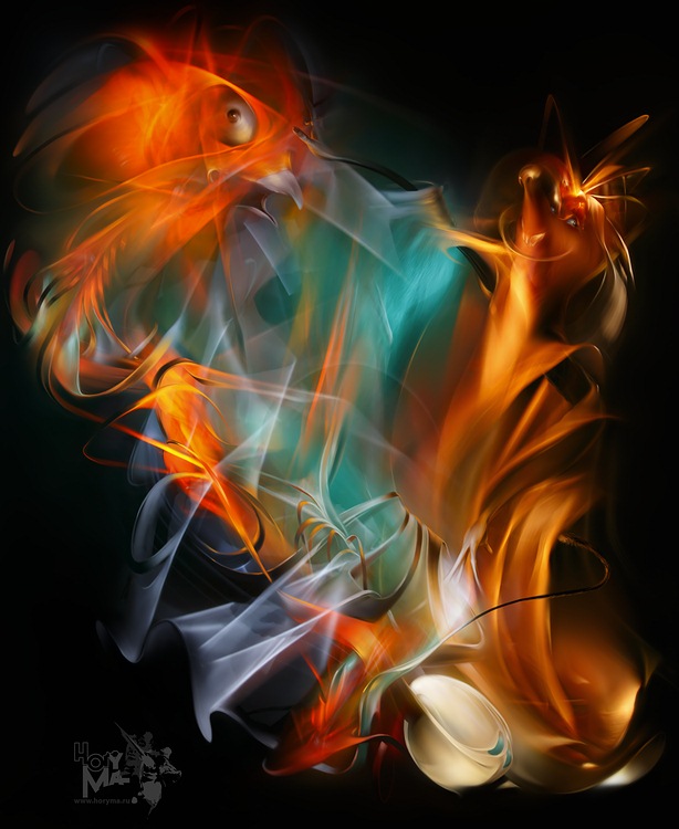 photo "Whose egg? ("The painting of light - 2008")" tags: abstract, digital art, 