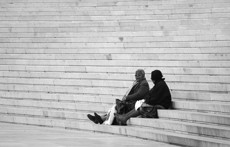 фото "On stairs" метки: черно-белые, разное, 