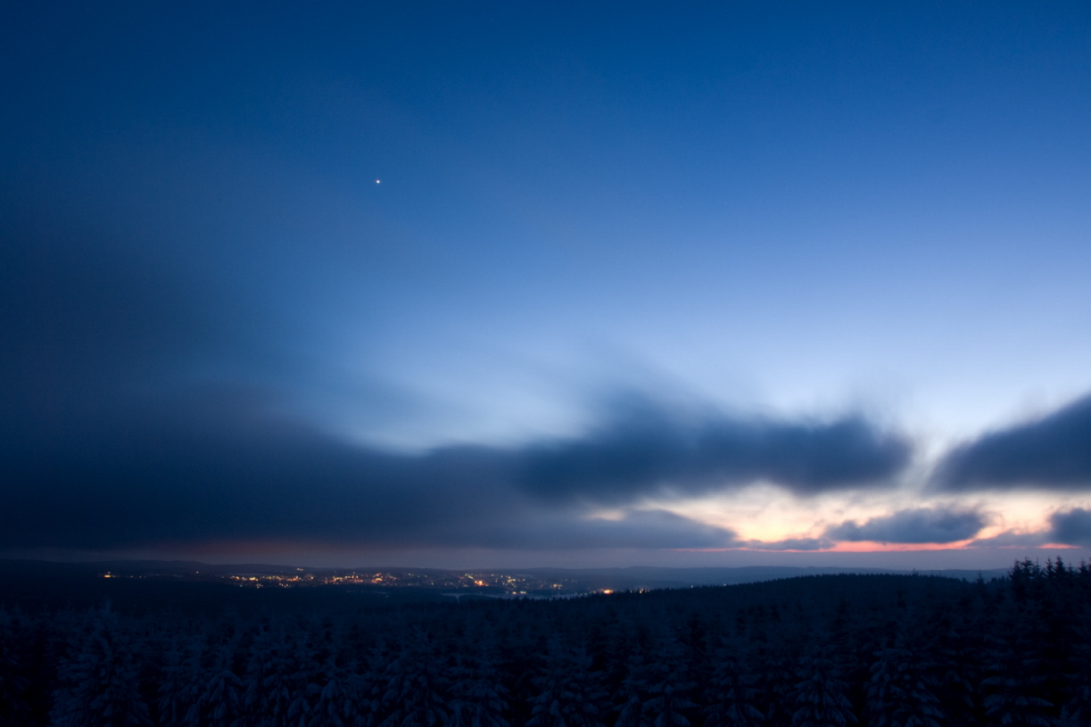 фото "first star" метки: пейзаж, зима, ночь