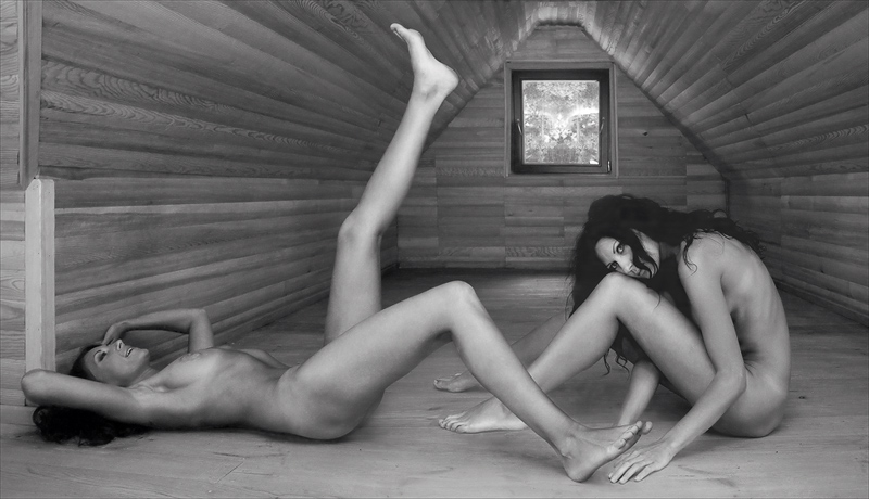 photo "Two Girls in the Attic" tags: nude, black&white, 