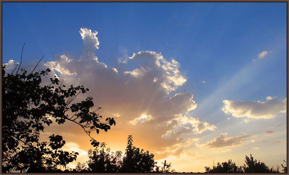 photo "The Evening." tags: landscape, clouds, sunset