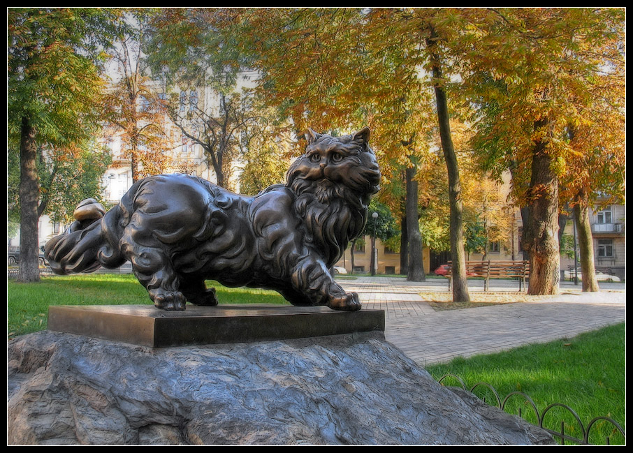 фото "Памятник коту Пантелеймону" метки: пейзаж, город, осень