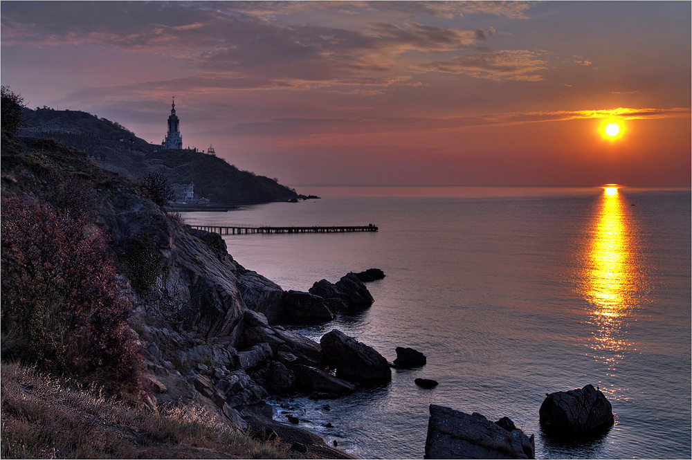 Пейзажи зимней Алушты