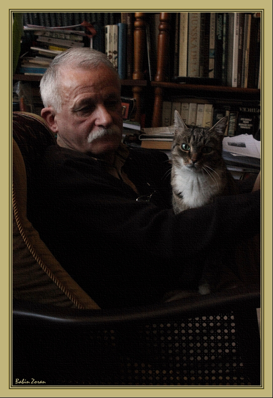 photo "man and cat" tags: portrait, 