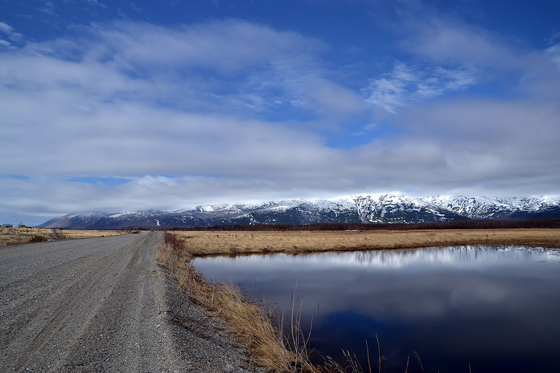 photo "***" tags: landscape, lake, mountains, road, sky