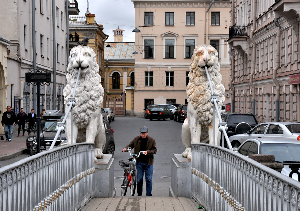 фото "из жизни львов" метки: стрит-фото, Санкт-Петербург, мост