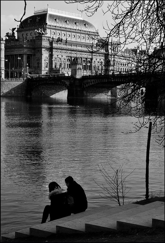 фото "У Влтаву" метки: черно-белые, Prag, Praha, Прага